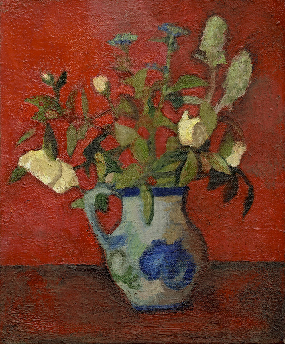 Flower Painting in Red